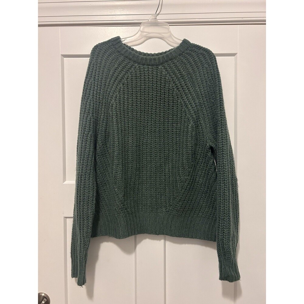 A New Day Sweater Women’s Size Large Green Chunky Knit Super Soft Waist Length
